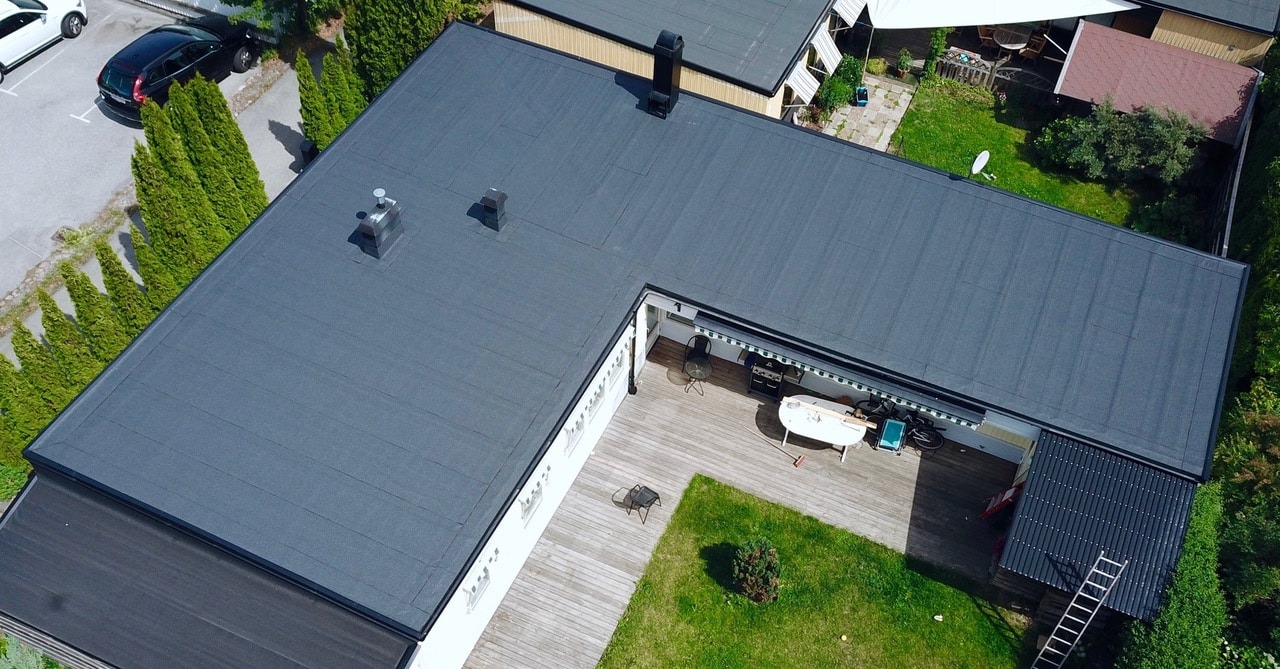 Takbyte med Papptak på villa i Skåne