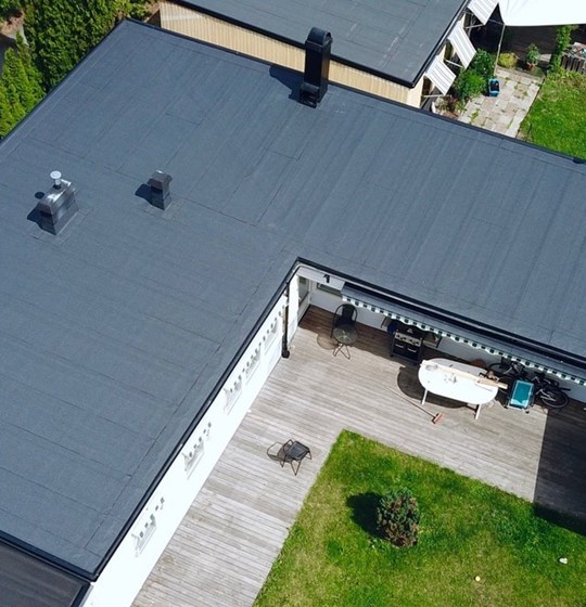 Takbyte med Papptak på villa i Skåne