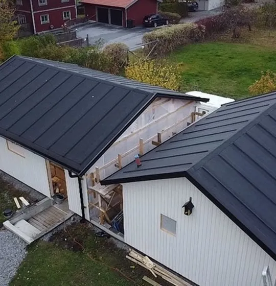 Takrenovering av 2 tak med nya papptak